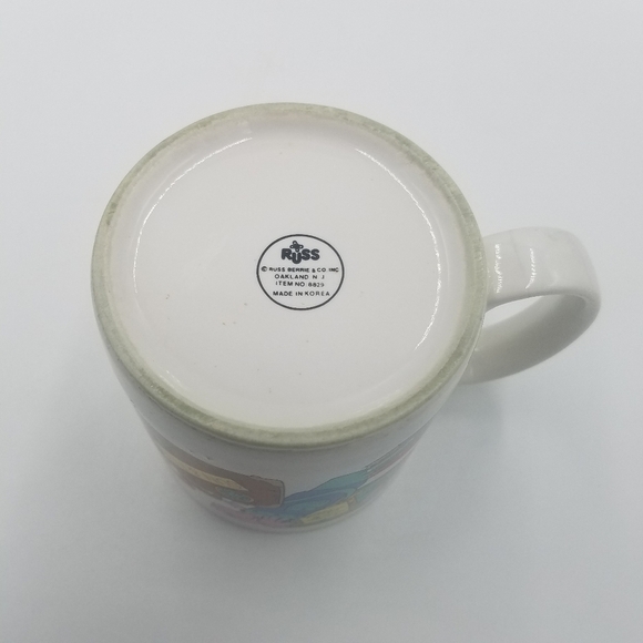 Vintage Russ Retired Retirement Mug Coffee Cup Tennis Knit Travel Bowl Bike - Picture 5 of 5